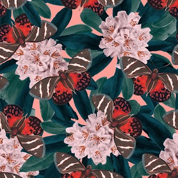 Vintage floral butterfly seamless pattern, | Free Photo - rawpixel