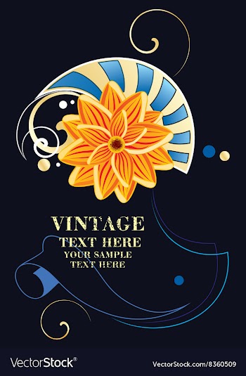 Vintage Floral Design vector image