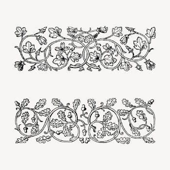 Vintage floral dividers hand drawn | Free Vector Illustration - rawpixel