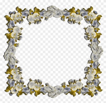 Vintage Floral Frame Printables - Baby Shower Flower Clip Art