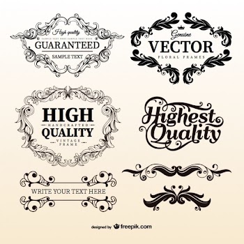 Vintage floral frame templates Free Vector