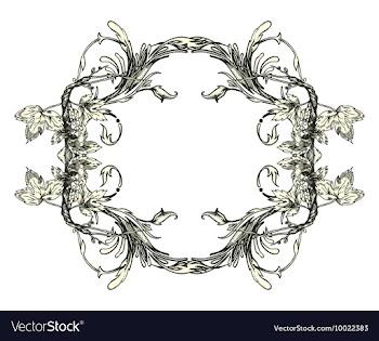 Vintage floral frame vector image