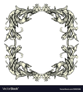 Vintage floral frame vector image