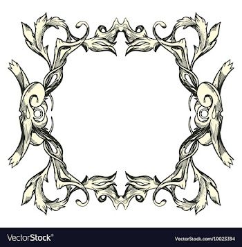 Vintage floral frame vector image
