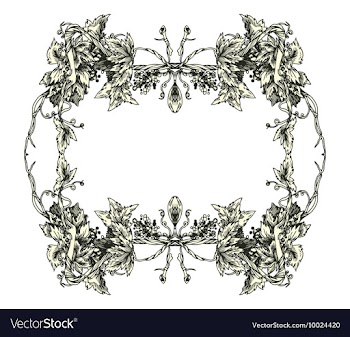 Vintage floral frame vector image