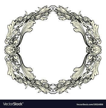 Vintage floral frame vector image