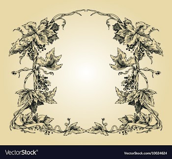 Vintage floral frame vector image