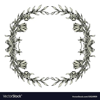 Vintage floral frame vector image