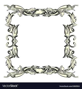 Vintage floral frame vector image