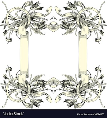 Vintage floral frame vector image