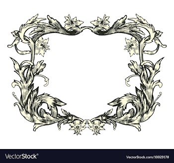 Vintage floral frame vector image