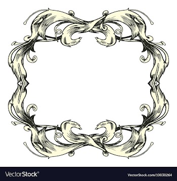 Vintage floral frame vector image