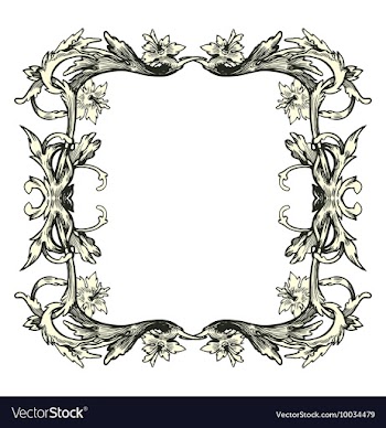 Vintage floral frame vector image