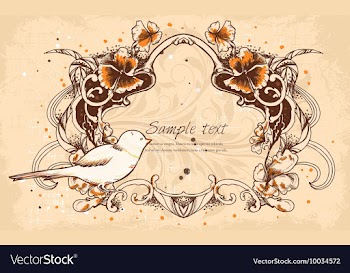 Vintage floral frame vector image