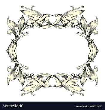 Vintage floral frame vector image