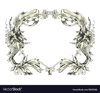 Vintage floral frame vector image