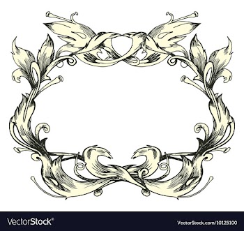 Vintage floral frame vector image