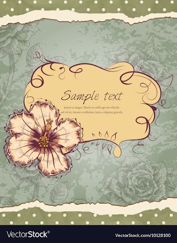 Vintage floral frame vector image