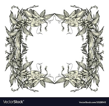 Vintage floral frame vector image