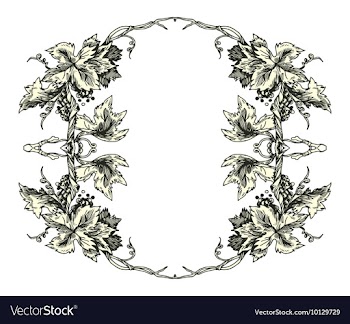 Vintage floral frame vector image