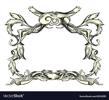 Vintage floral frame vector image