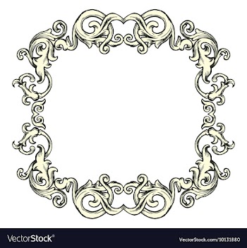 Vintage floral frame vector image