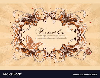 Vintage floral frame vector image