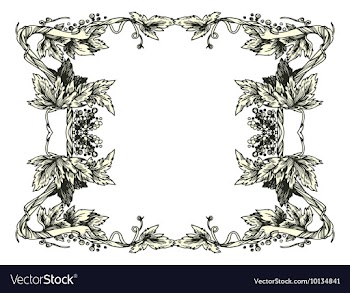 Vintage floral frame vector image