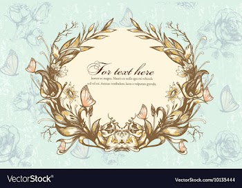 Vintage floral frame vector image