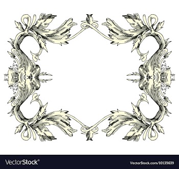 Vintage floral frame vector image