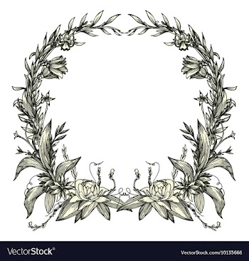 Vintage floral frame vector image