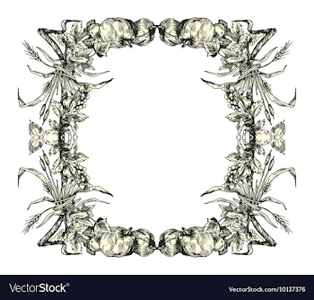 Vintage floral frame vector image