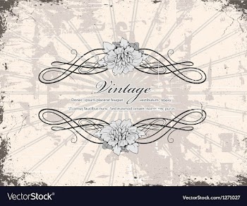 Vintage floral frame vector image
