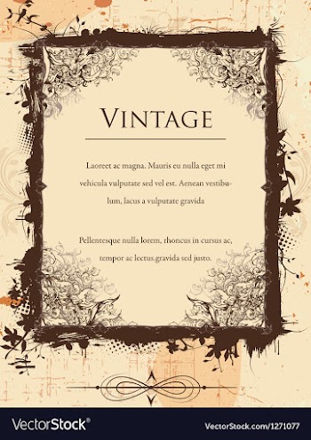Vintage floral frame vector image
