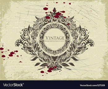 Vintage floral frame vector image