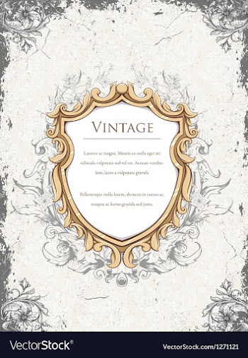 Vintage floral frame vector image