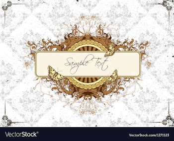 Vintage floral frame vector image