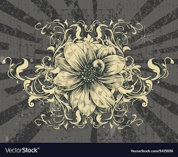 Vintage floral frame vector image