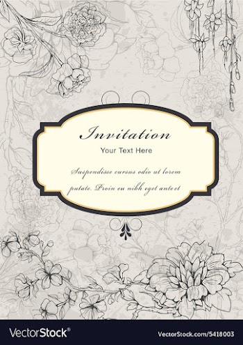 Vintage floral frame vector image
