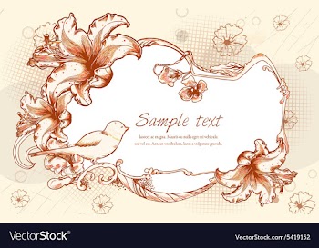 Vintage floral frame vector image