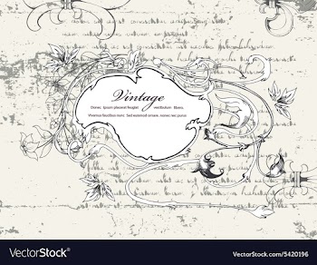 Vintage floral frame vector image
