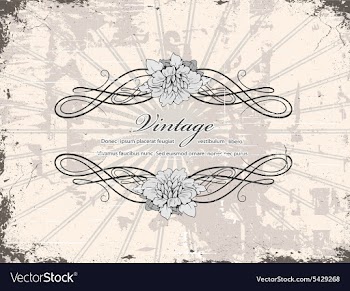 Vintage floral frame vector image