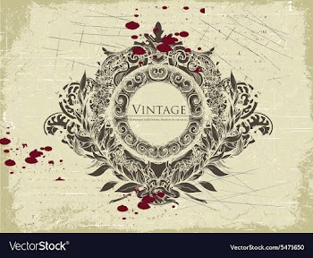 Vintage floral frame vector image