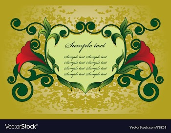 Vintage floral frame vector image