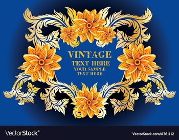 Vintage Floral Frame vector image