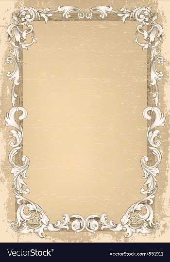 Vintage floral frame vector image