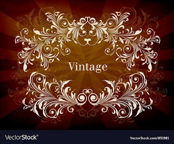 Vintage floral frame vector image