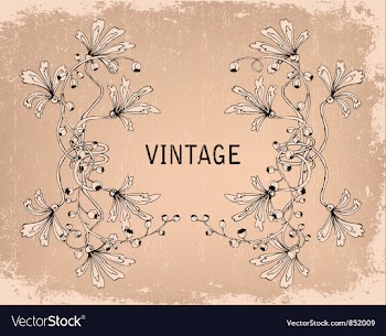 Vintage floral frame vector image