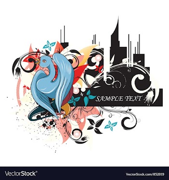 Vintage floral frame vector image