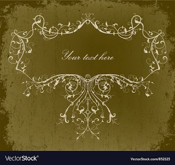Vintage floral frame vector image
